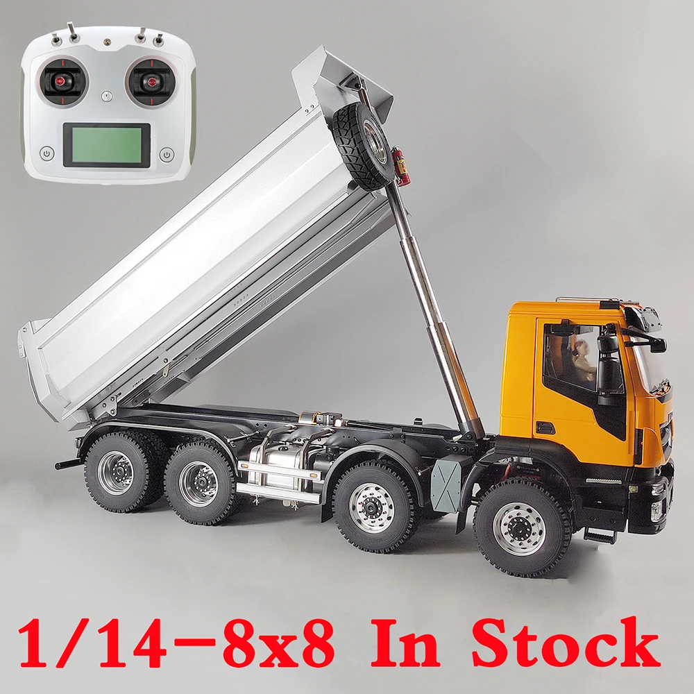 Rc Hydraulic Dump Truck 8X8 Metal - Mobil RC 8X8 1/14 Truk Sampah