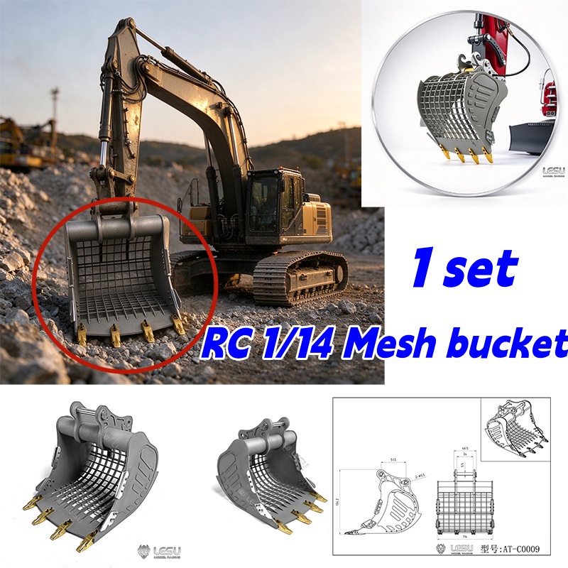 Rc Hydraulic Excavator 1/14 Metal - RC 1/14, Kit Modifikasi Cepat untuk