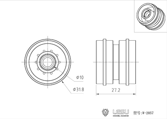 RC 1/14 W-2057, Hub Roda dari  - Rc Hydraulic Wheel Loader 1/14 ulasan dan harga