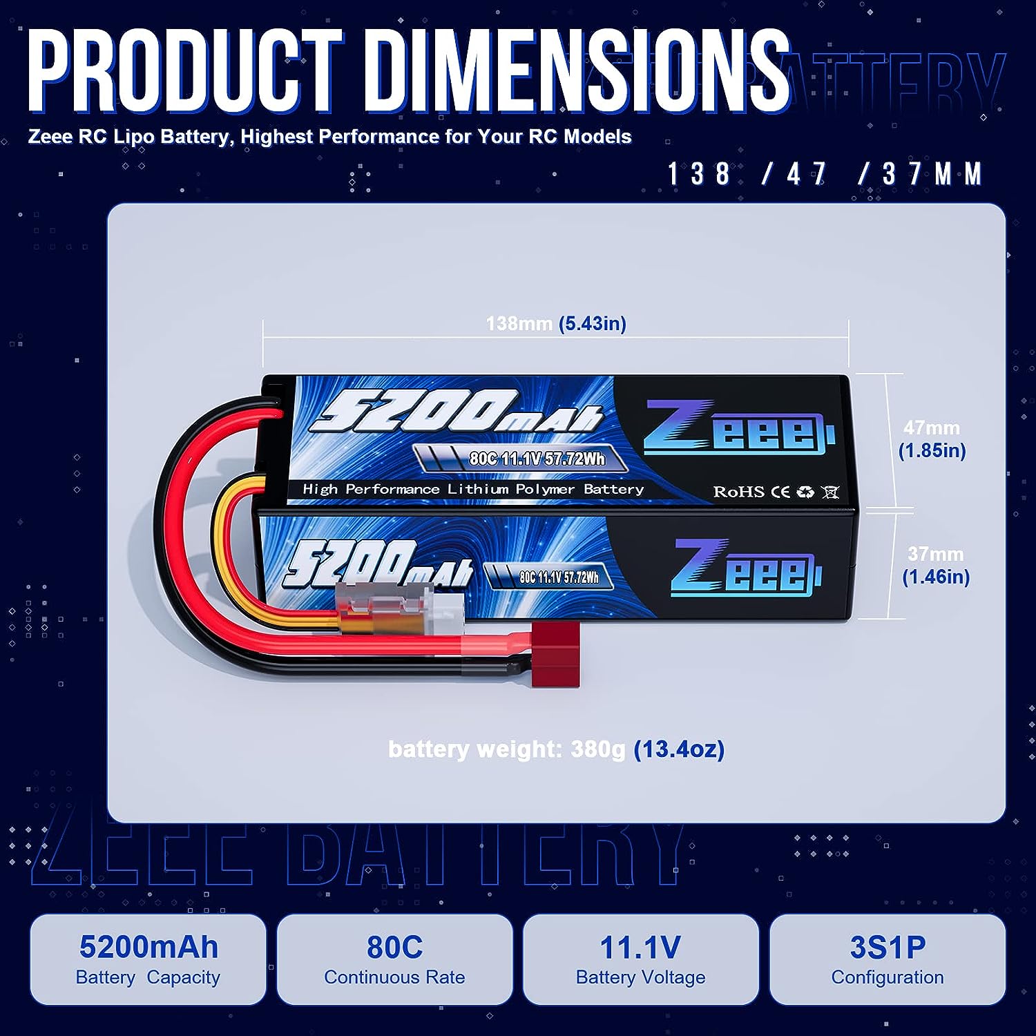 Zeee 3S 5200mAh baterai Lipo 1 - Rc Hydraulic Pump Brushless Motor ulasan dan harga